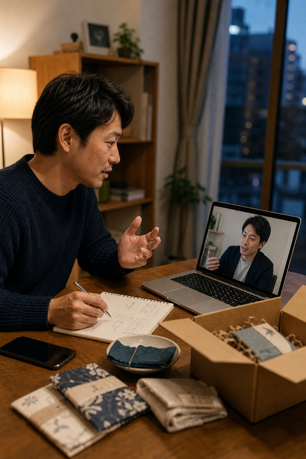 自宅からオンラインで学び、小さな副業の商品づくりを実践する日本人受講者